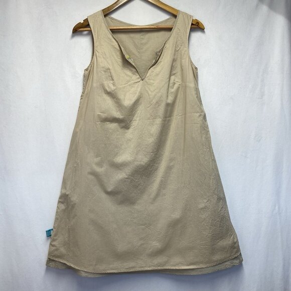 Calypso St Barth for Target Embellished Neck Tie Waist Shift Dress Women XS Tan - Picture 14 of 16